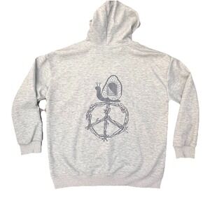 Ed‎ Sheeran Peace House Hoodie Gray Size 3XL (XL)  Snail